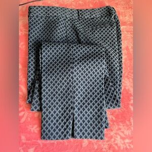Banana Republic navy diamond pattern dress pants